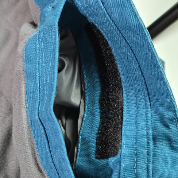 Noble Outfitters Ladies Faux Fur Neck Lined Canvas Vest Size Large Teal Blue - Picture 14 of 15